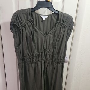 Time and Tru Dark Green Dress